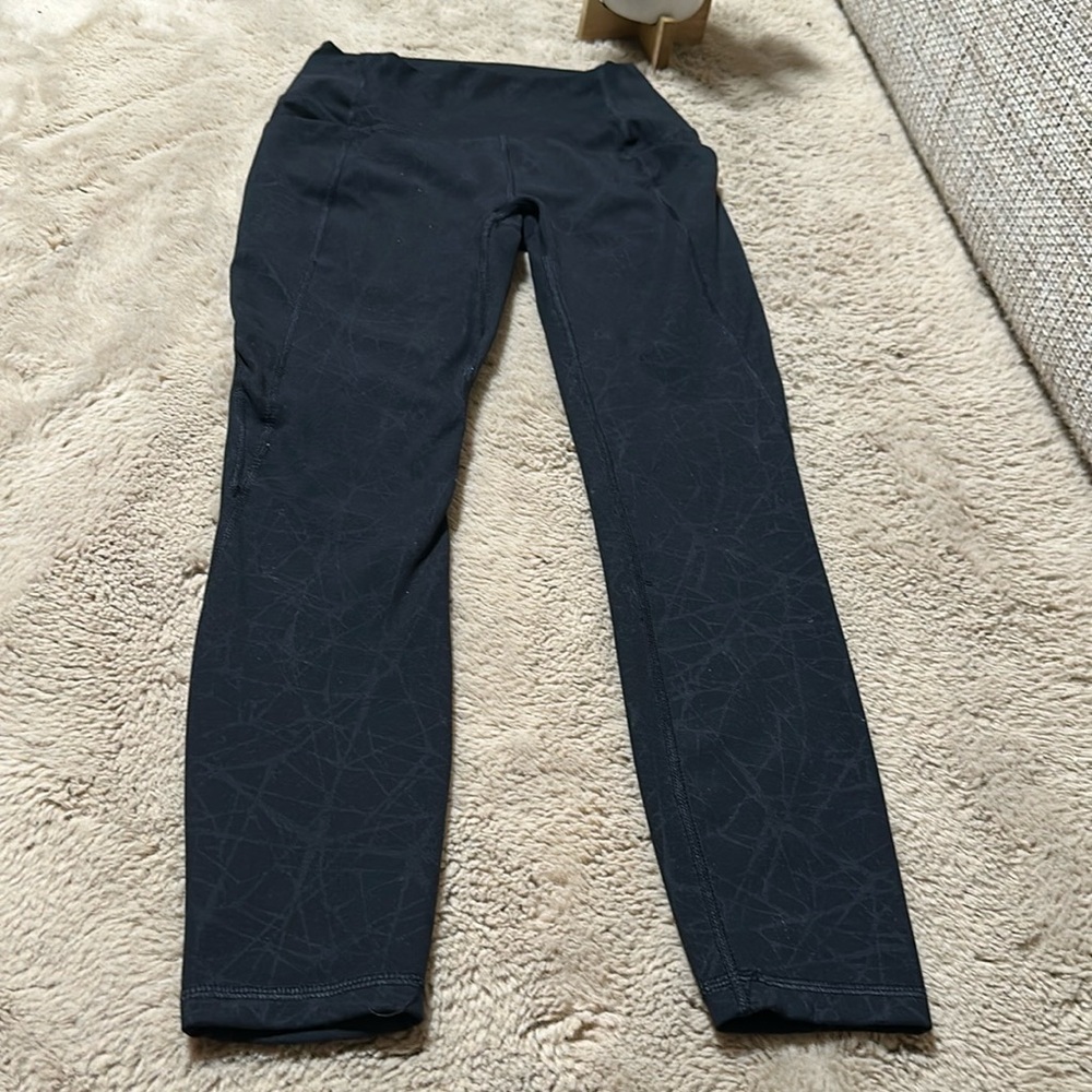 Spyder Active Leggings Womens Small Black Pants Gym Yoga Waist Compression EUC